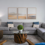 Whispered Dunes Triptych – Set of 3 Canvas Prints set of 3 – beige and white desert canvas wall art by Aspire Prints