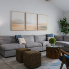 Whispered Dunes Triptych – Set of 3 Canvas Prints set of 3 – beige and white desert canvas wall art by Aspire Prints