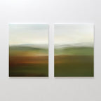 Whispering Meadows Diptych – Set of 2 Canvas Prints set of 2 – green landscape canvas wall art by Aspire Prints