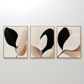 Whispers in Ivory & Ink – Set of 3 Canvas Prints set of 3 – black botanical canvas wall art by Aspire Prints