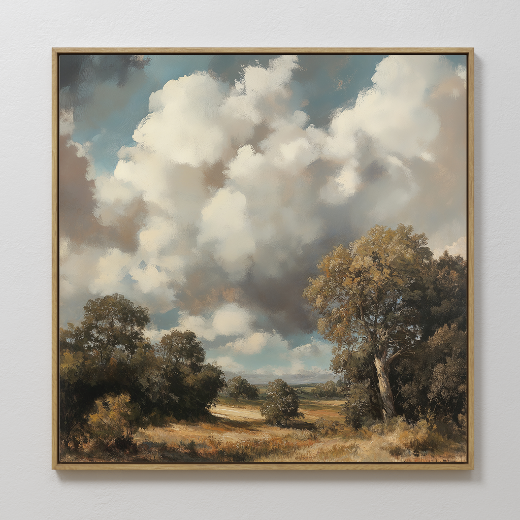 Tempest's Hush – green vintage canvas wall art print by Aspire Prints