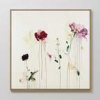 Wildbloom Whispers – blush pink botanical canvas wall art print by Aspire Prints