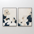 Whispers in Bloom – Set of 2 Canvas Prints set of 2 – blue botanical canvas wall art by Aspire Prints