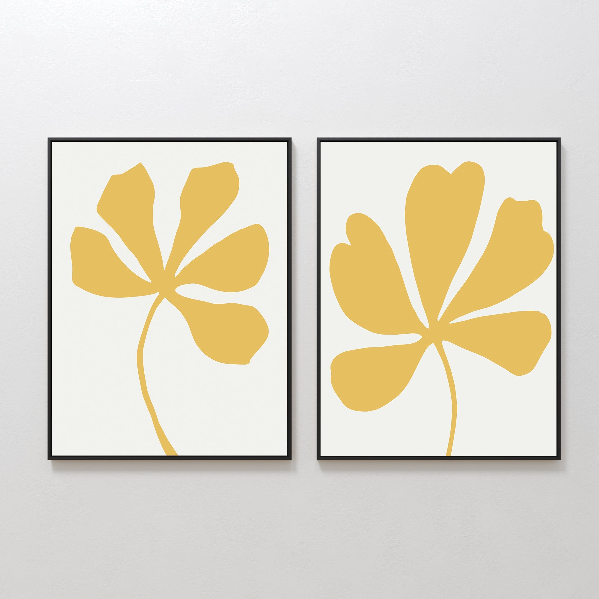 Whispers in Gold – Set of 2 Canvas Prints set of 2 – neutral-toned botanical canvas wall art by Aspire Prints