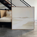 Whispering Hollow – beige and white landscape canvas wall art print by Aspire Prints