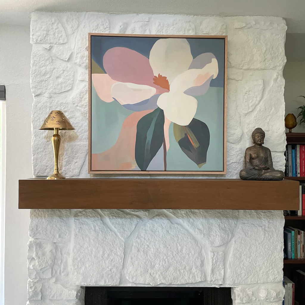 Petals in Full Voice – multicolour botanical canvas wall art print by Aspire Prints