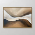 Whispering Banks at Dawn – earthy brown abstract canvas wall art print by Aspire Prints