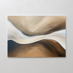 Whispering Banks at Dawn – earthy brown abstract canvas wall art print by Aspire Prints