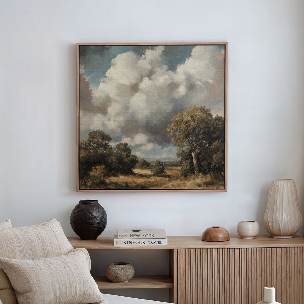 Tempest's Hush – green vintage canvas wall art print by Aspire Prints