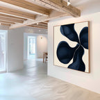 Sapphire Bloom in Stillness – blue botanical canvas wall art print by Aspire Prints