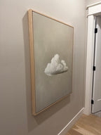 Whisper of Dawn – beige and white cloud canvas wall art print by Aspire Prints