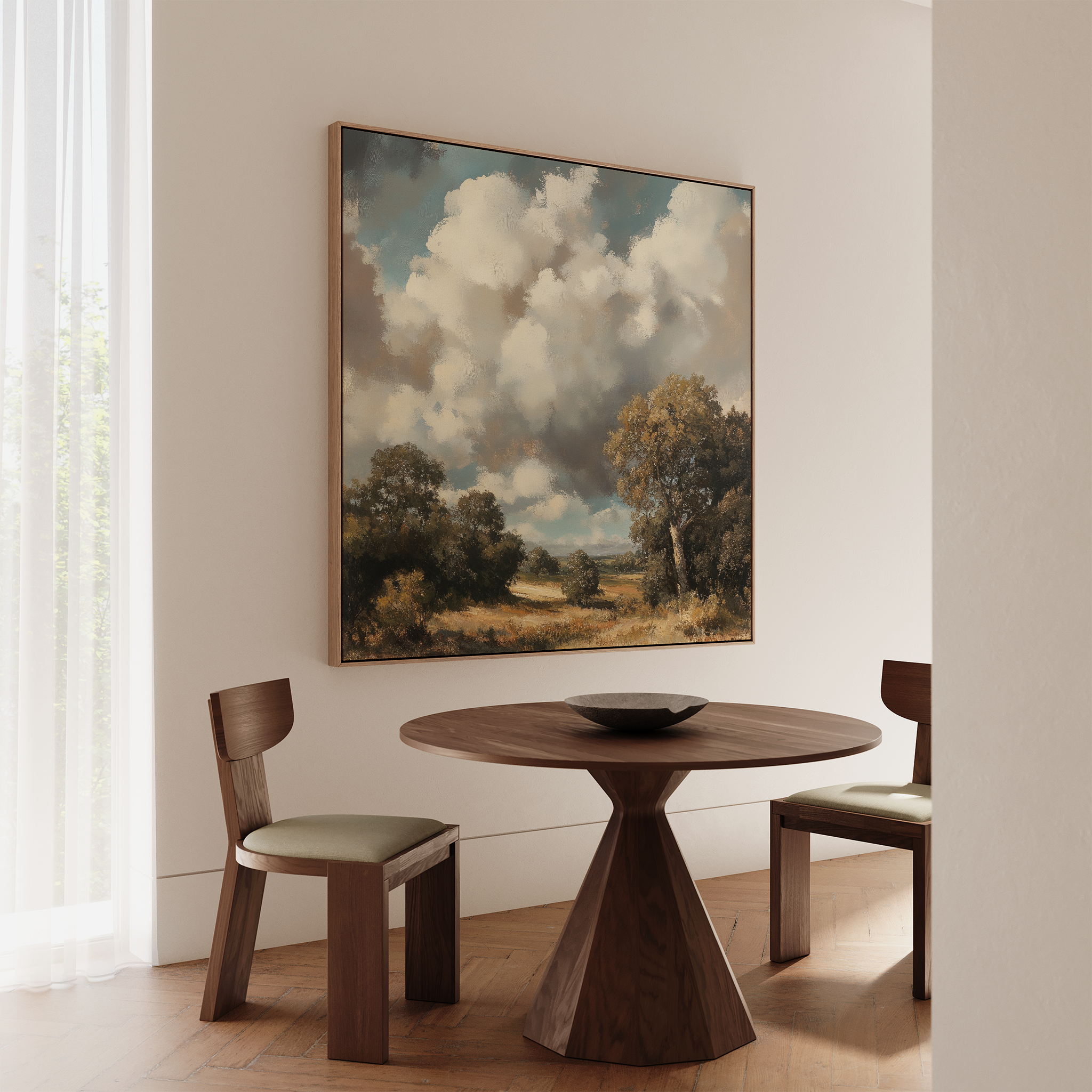 Tempest's Hush – green vintage canvas wall art print by Aspire Prints