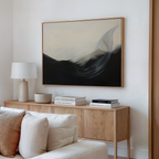 Tides of Whisper – black and white abstract canvas wall art print by Aspire Prints