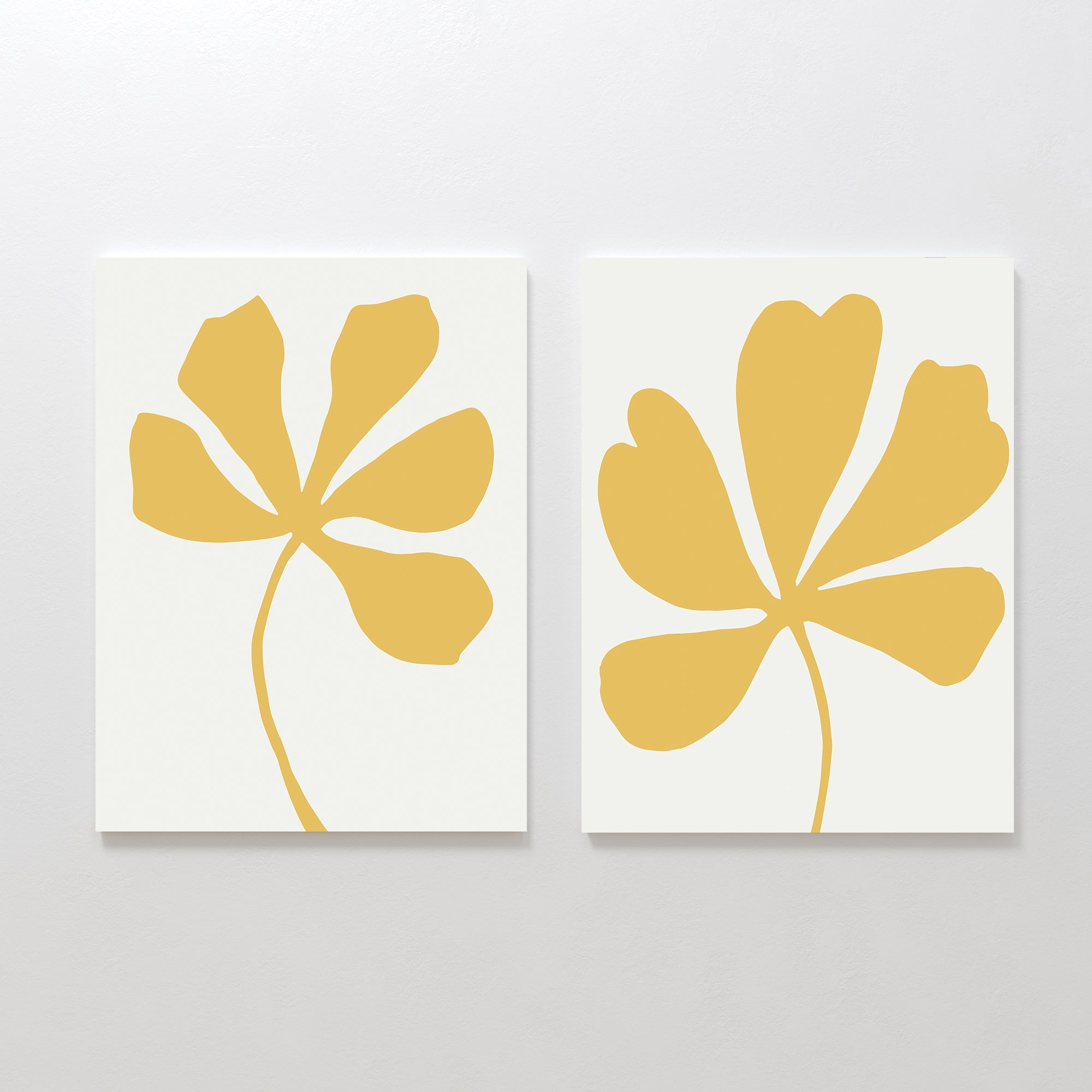 Whispers in Gold – Set of 2 Canvas Prints set of 2 – neutral-toned botanical canvas wall art by Aspire Prints