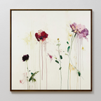 Wildbloom Whispers – blush pink botanical canvas wall art print by Aspire Prints