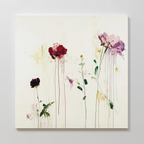 Wildbloom Whispers – blush pink botanical canvas wall art print by Aspire Prints