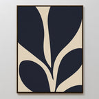 Inkbloom Whisper – blue botanical canvas wall art print by Aspire Prints