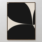 Shadow Fern Whisper – black botanical canvas wall art print by Aspire Prints