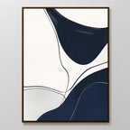 Midnight Currents – blue abstract canvas wall art print by Aspire Prints
