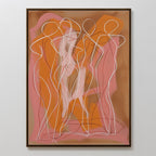 Amber Reverie – blush pink abstract canvas wall art print by Aspire Prints