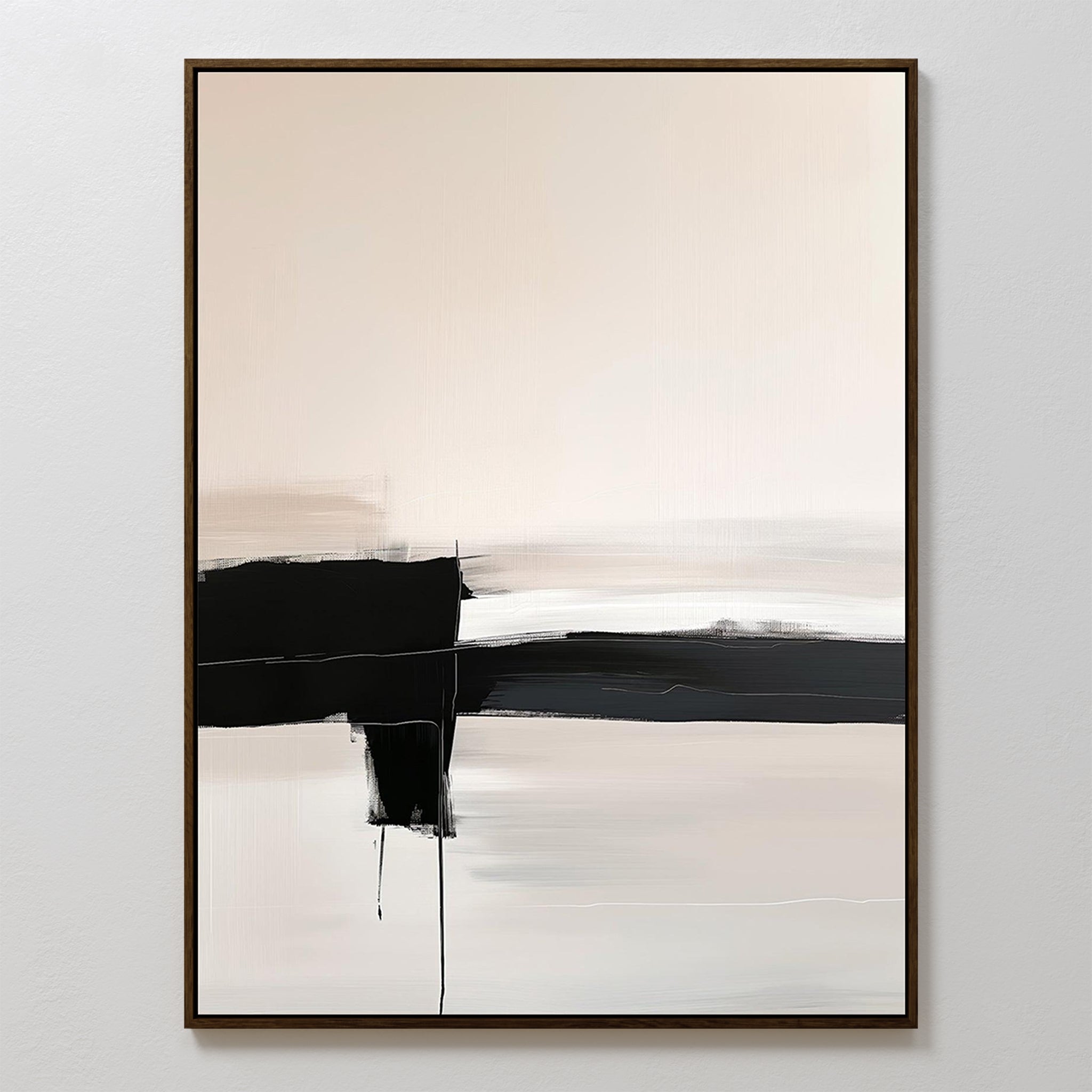Whispers in Greyscale – black and white abstract canvas wall art print by Aspire Prints