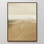 Whispers of the Shoreline Canvas Print – beige and white coastal canvas wall art print by Aspire Prints