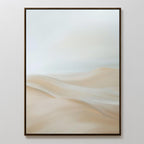 Whispering Summit – beige and white landscape canvas wall art print by Aspire Prints