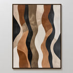 Whispers in Motion – earthy brown abstract canvas wall art print by Aspire Prints