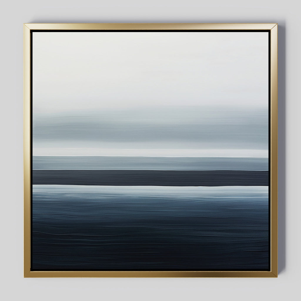 Tide Whisper – blue coastal canvas wall art print by Aspire Prints