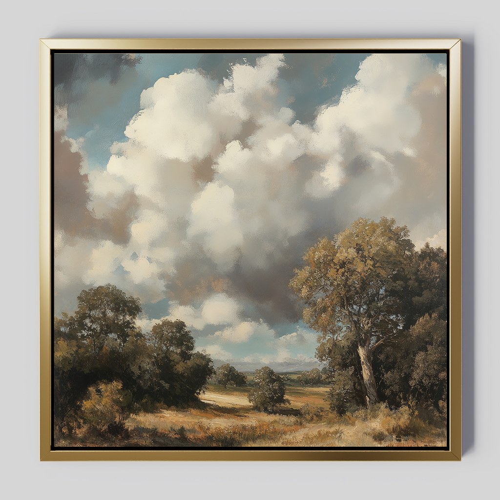 Tempest's Hush – green vintage canvas wall art print by Aspire Prints
