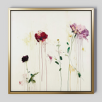 Wildbloom Whispers – blush pink botanical canvas wall art print by Aspire Prints