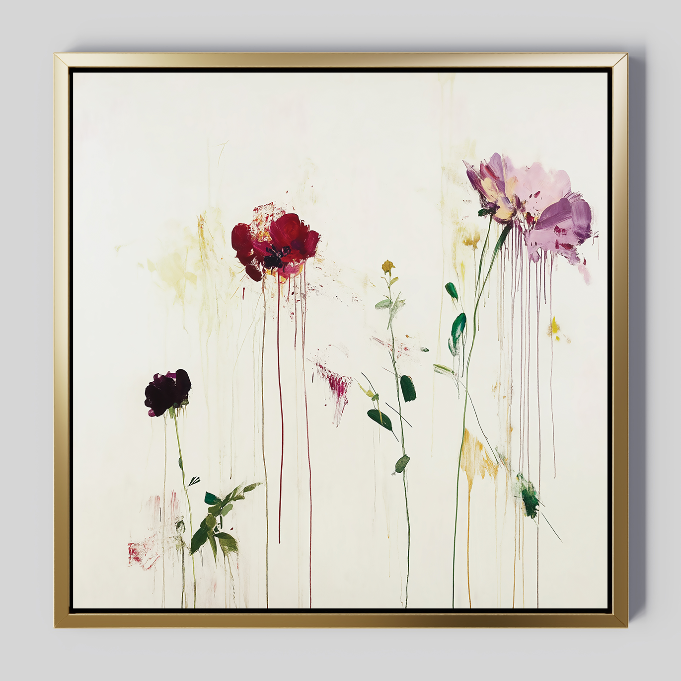 Wildbloom Whispers – blush pink botanical canvas wall art print by Aspire Prints