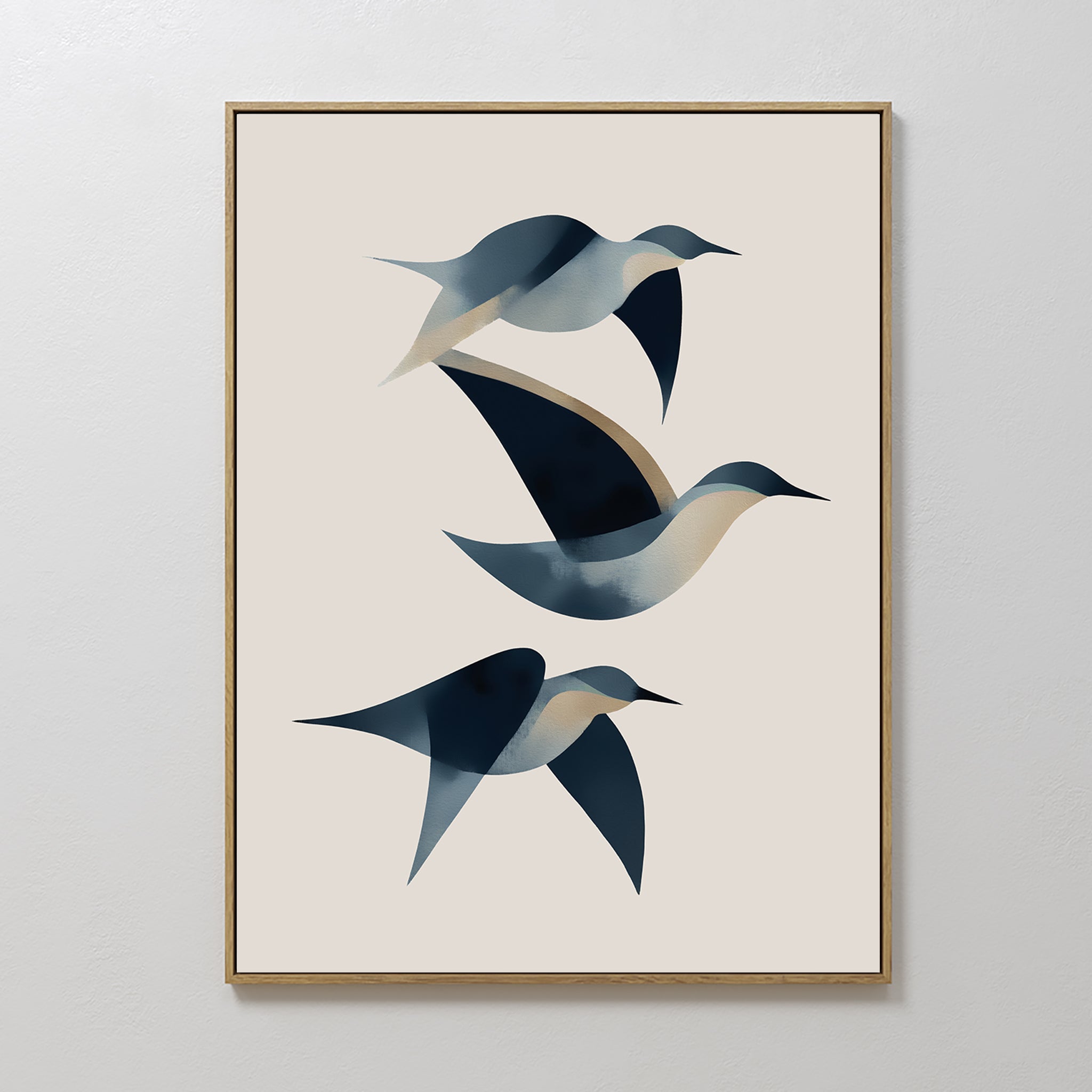 Abstract Birds in Motion Canvas Art