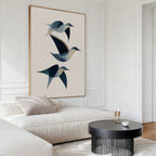 Abstract Birds in Motion Canvas Art
