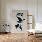 Abstract Birds in Motion Canvas Art