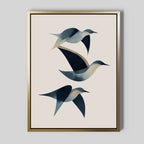 Abstract Birds in Motion Canvas Art