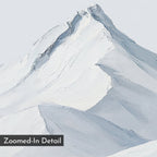 Whispers of the Summit – beige and white landscape canvas wall art print by Aspire Prints