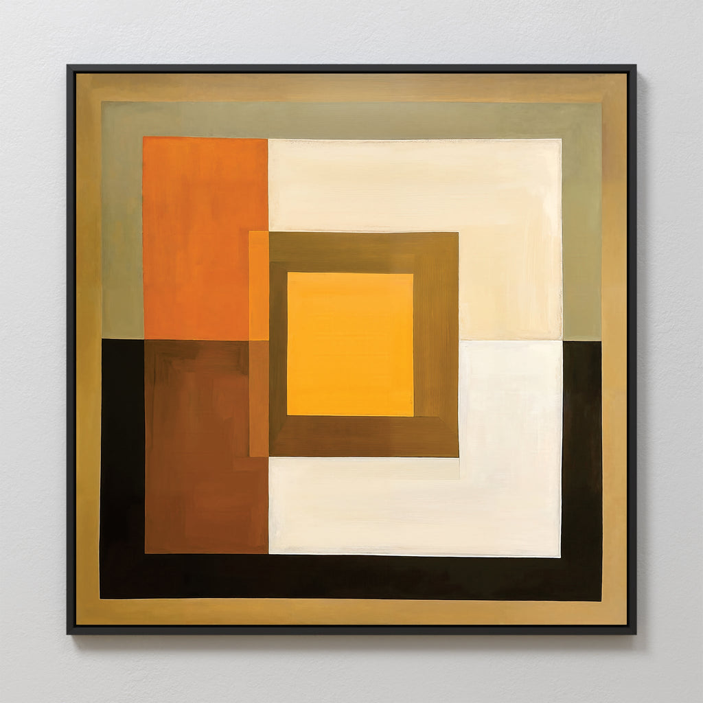 Ember Strata – green abstract canvas wall art print by Aspire Prints