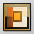 Ember Strata – green abstract canvas wall art print by Aspire Prints