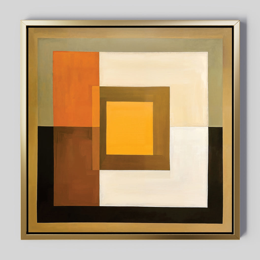 Ember Strata – green abstract canvas wall art print by Aspire Prints