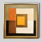Ember Strata – green abstract canvas wall art print by Aspire Prints