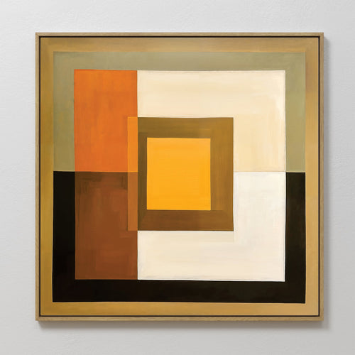 Ember Strata – green abstract canvas wall art print by Aspire Prints