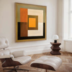 Ember Strata – green abstract canvas wall art print by Aspire Prints