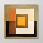 Ember Strata – green abstract canvas wall art print by Aspire Prints