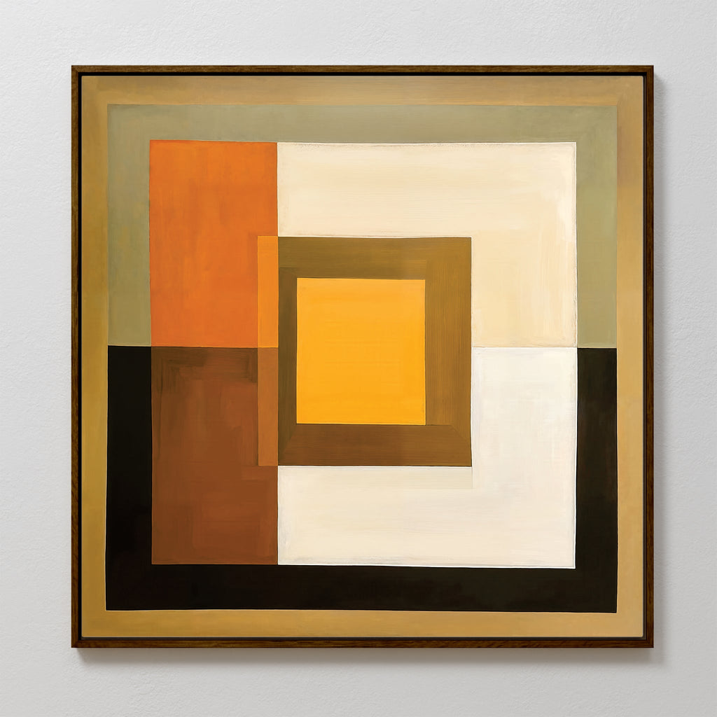 Ember Strata – green abstract canvas wall art print by Aspire Prints