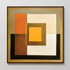 Ember Strata – green abstract canvas wall art print by Aspire Prints