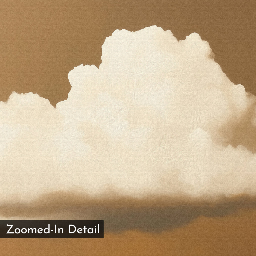 Whispers in Amber – earthy brown cloud canvas wall art print by Aspire Prints