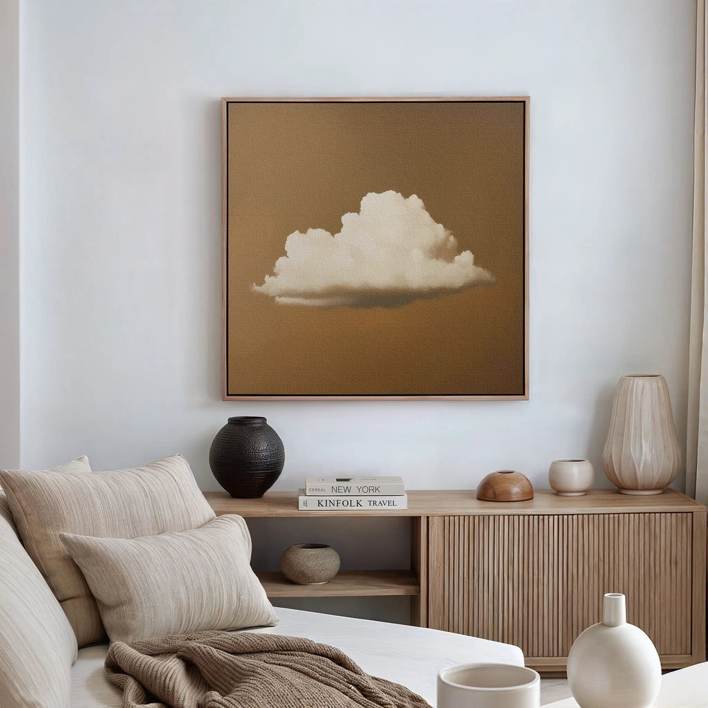 Whispers in Amber – earthy brown cloud canvas wall art print by Aspire Prints