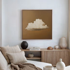 Whispers in Amber – earthy brown cloud canvas wall art print by Aspire Prints