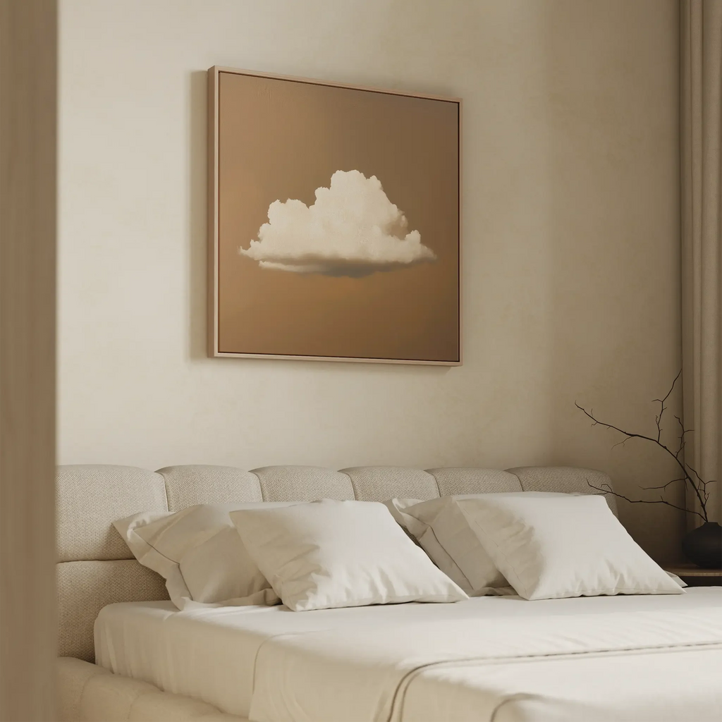 Whispers in Amber – earthy brown cloud canvas wall art print by Aspire Prints